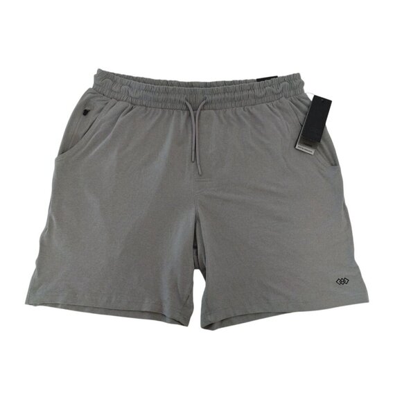 Leg3nd Mens Gray Athletic Training Shorts With Elastic Waistband & Drawstring L. - Picture 4 of 7